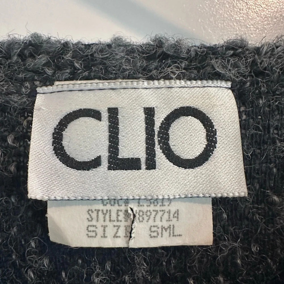 Clio Women’s Vintage Gray Wool Blend Sweater Small - Picture 3 of 7